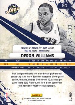 2010-11 Panini Rookies & Stars - Gold #80 Deron Williams Back