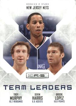 2010-11 Panini Rookies & Stars - Team Leaders #18 Troy Murphy / Devin Harris / Brook Lopez Front