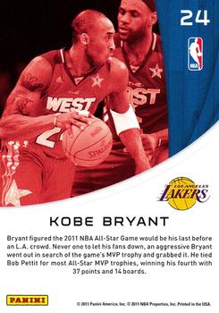 2010-11 Panini Season Update - All-Stars #24 Kobe Bryant Back