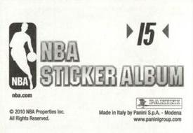 2010-11 Panini Stickers #15 Boston Celtics Leaders Back