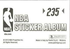 2010-11 Panini Stickers #235 Luke Ridnour Back