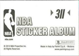 2010-11 Panini Stickers #311 Robin Lopez Back