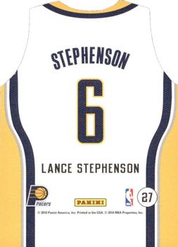 2010-11 Panini Threads - Rookie Team Threads Home #27 Lance Stephenson Back