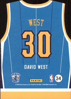2010-11 Panini Threads - Team Threads Away #34 David West Back