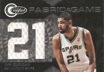2010-11 Panini Totally Certified - Fabric of the Game Jumbo Jersey Number #19 Tim Duncan Front