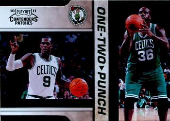 2010-11 Playoff Contenders Patches - One-Two Punch Die Cuts Silver #1 Rajon Rondo / Shaquille O'Neal Front
