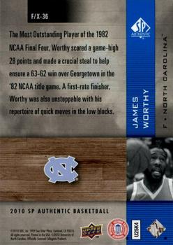 2010-11 SP Authentic - Holo F/X #F/X-36 James Worthy Back