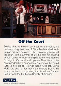 1992 SkyBox USA #59 Chris Mullin Back