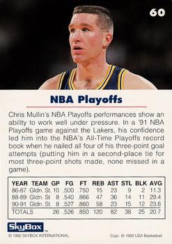 1992 SkyBox USA #60 Chris Mullin Back