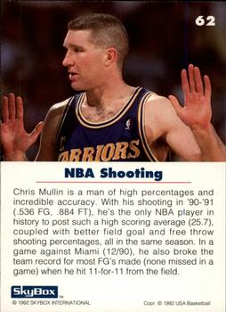1992 SkyBox USA #62 Chris Mullin Back