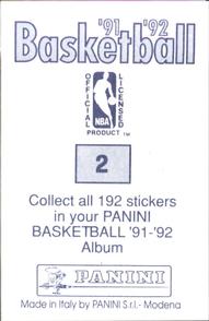 1991-92 Panini Stickers #2 1991 NBA Finals Logo Back