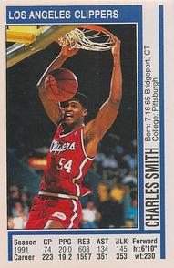 1991-92 Panini Stickers #9 Charles Smith Front