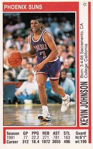 1991-92 Panini Stickers #21 Kevin Johnson Front