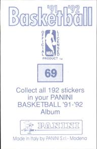 1991-92 Panini Stickers #69 Dennis Scott Back