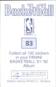 1991-92 Panini Stickers #83 Mark Eaton Back