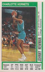 1991-92 Panini Stickers #108 Johnny Newman Front