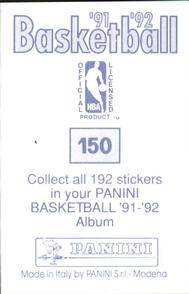 1991-92 Panini Stickers #150 Rony Seikaly Back