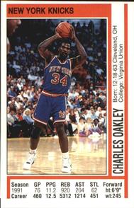 1991-92 Panini Stickers #162 Charles Oakley Front