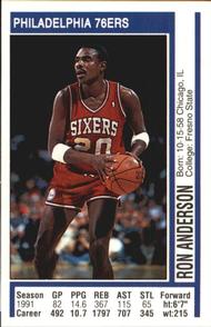 1991-92 Panini Stickers #171 Ron Anderson Front