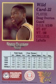 1991-92 Wild Card #33 Doug Overton Back