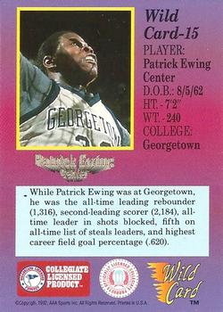 1991-92 Wild Card #15 Patrick Ewing Back