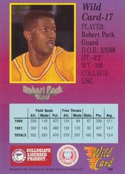 1991-92 Wild Card #17 Robert Pack Back