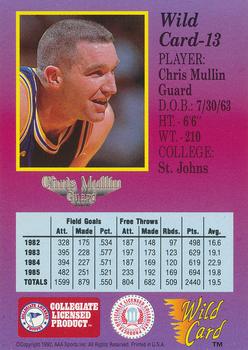 1991-92 Wild Card #13 Chris Mullin Back