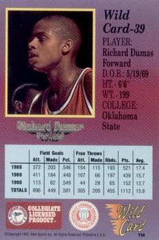 1991-92 Wild Card #39 Richard Dumas Back