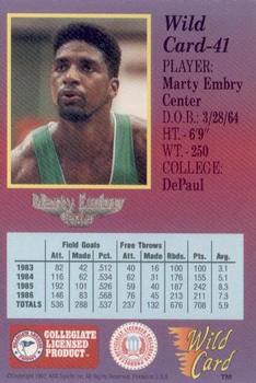 1991-92 Wild Card #41 Marty Embry Back