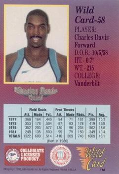 1991-92 Wild Card #58 Charles Davis Back