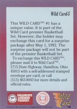 1991-92 Wild Card #5 Surprise Card #1 Back