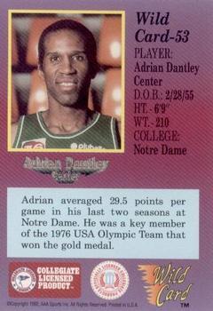 1991-92 Wild Card - 1000 Stripe #53 Adrian Dantley Back