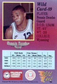 1991-92 Wild Card - 1000 Stripe #89 Fennis Dembo Back