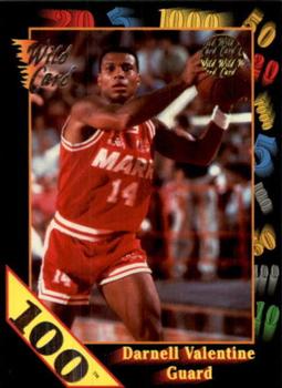 1991-92 Wild Card - 100 Stripe #90 Darnell Valentine Front