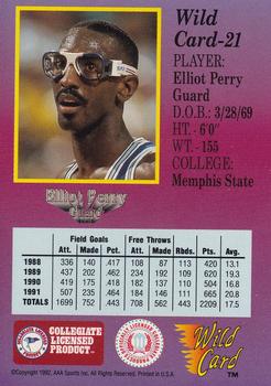 1991-92 Wild Card - 10 Stripe #21 Elliot Perry Back