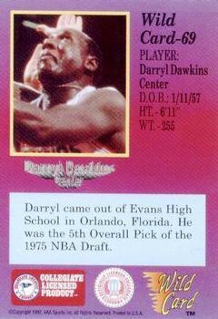 1991-92 Wild Card - 50 Stripe #69 Darryl Dawkins Back