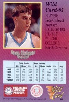 1991-92 Wild Card - 50 Stripe #95 Pete Chilcutt Back