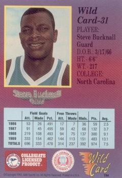 1991-92 Wild Card - 5 Stripe #31 Steve Bucknall Back