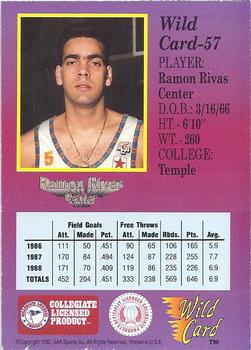 1991-92 Wild Card - 5 Stripe #57 Ramon Rivas Back