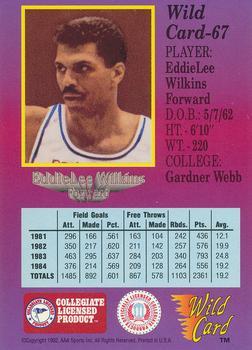 1991-92 Wild Card - 5 Stripe #67 Eddie Lee Wilkins Back