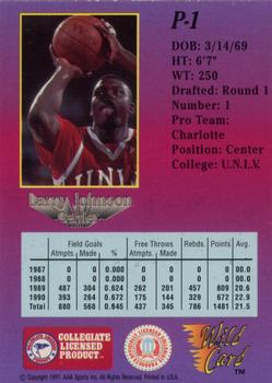 1991-92 Wild Card - Promos #P-1 Larry Johnson Back