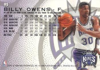 1996-97 Fleer European #95 Billy Owens Back