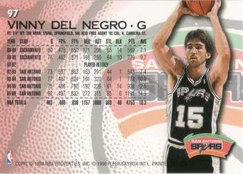 1996-97 Fleer European #97 Vinny Del Negro Back