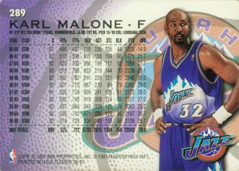 1996-97 Fleer European #289 Karl Malone Back