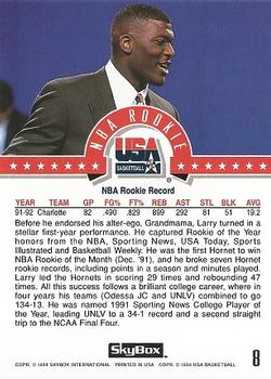 1994 SkyBox USA #8 Larry Johnson Back