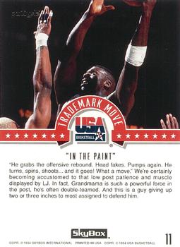1994 SkyBox USA - Gold #11 Larry Johnson Back