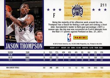 2011-12 Hoops #211 Jason Thompson Back