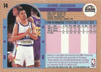 1992-93 Fleer Drake's #14 Chris Jackson Back