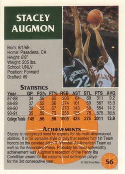 1991 Front Row Update #56 Stacey Augmon Back