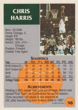 1991 Front Row Update #98 Chris Harris Back